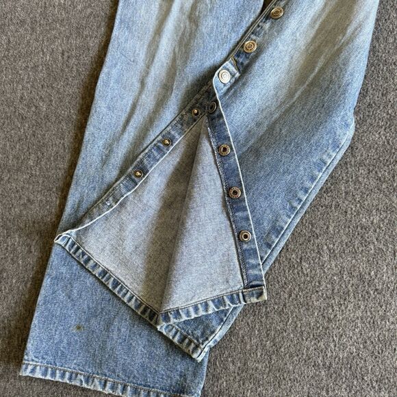 Vtg Y2K Harley Davidson Womens Side Snap Legs Boot Cut Biker Jeans - Picture 10 of 14